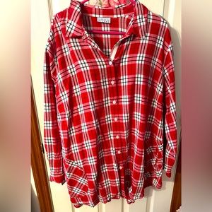 Red plaid top